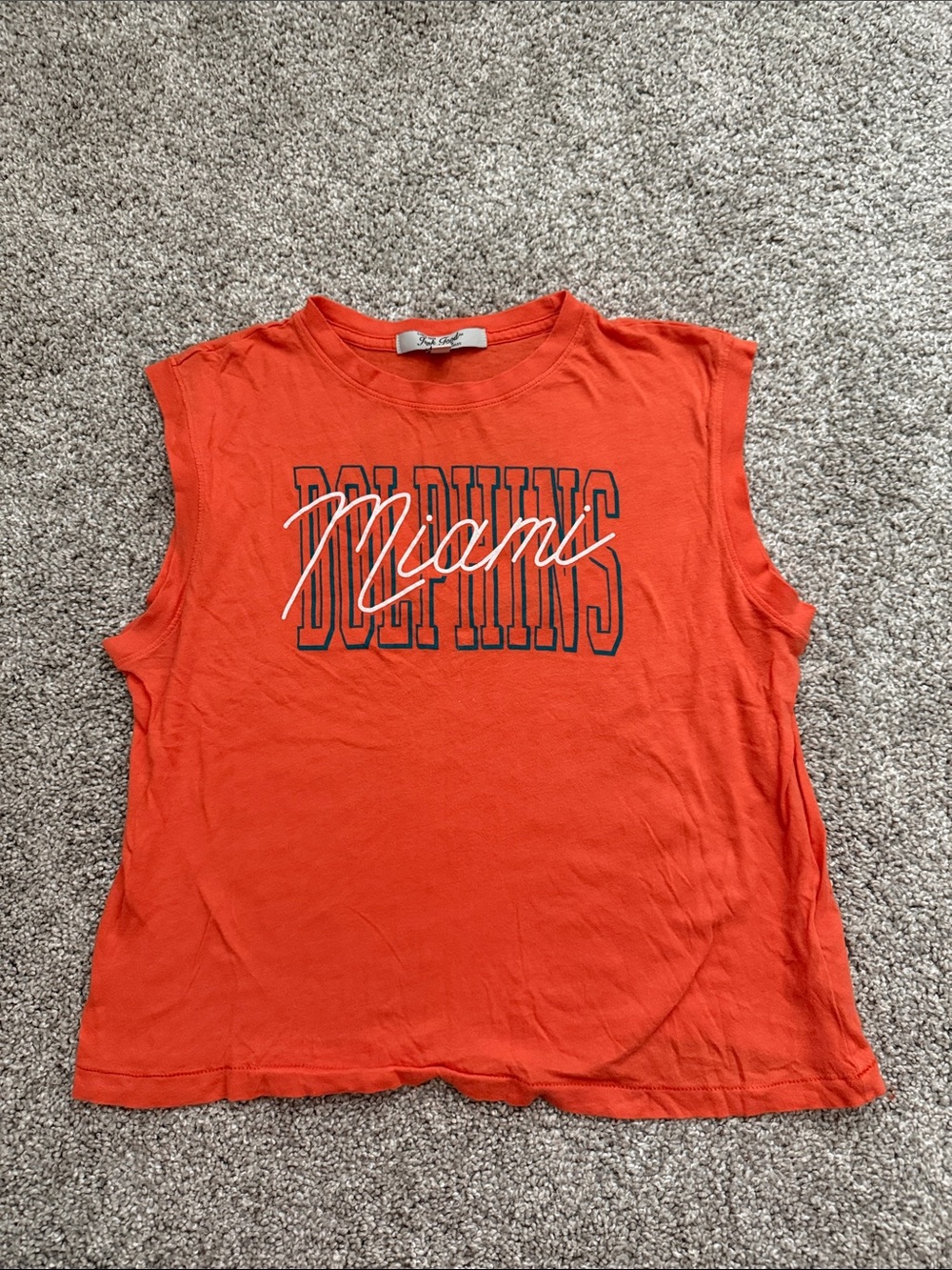 Junk Food Clothing Orange Miami Dolphins Muscle Tee